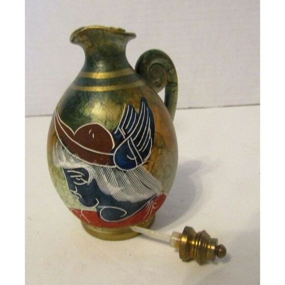 Rare Greek Perfume Bottle VintageCeramic Amphora Jug Venus with Stopper - Picture 1 of 6
